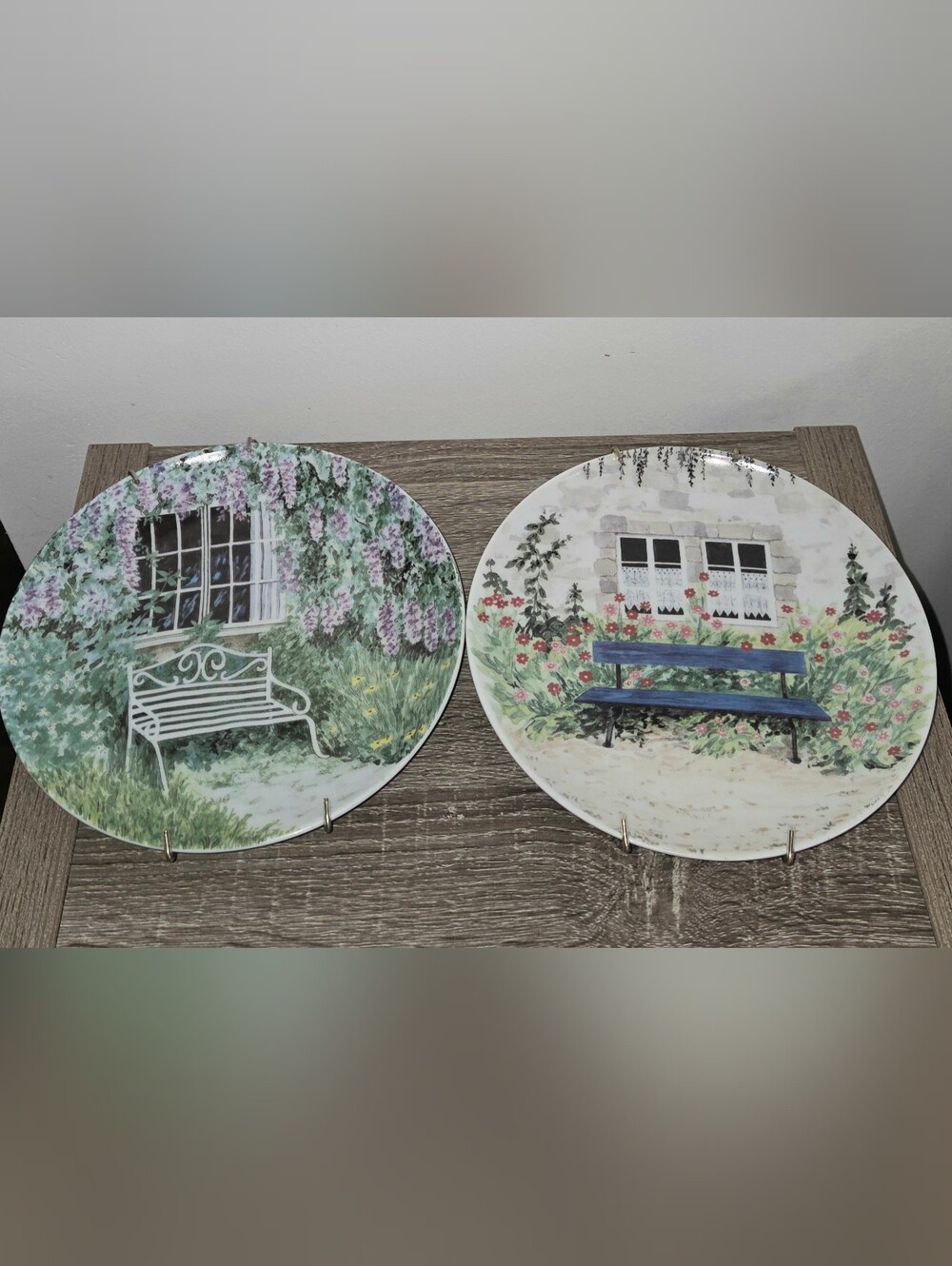 Set of 2 Formalities by Baum Brothers Garden Bench Collection 8” Collector Plate
